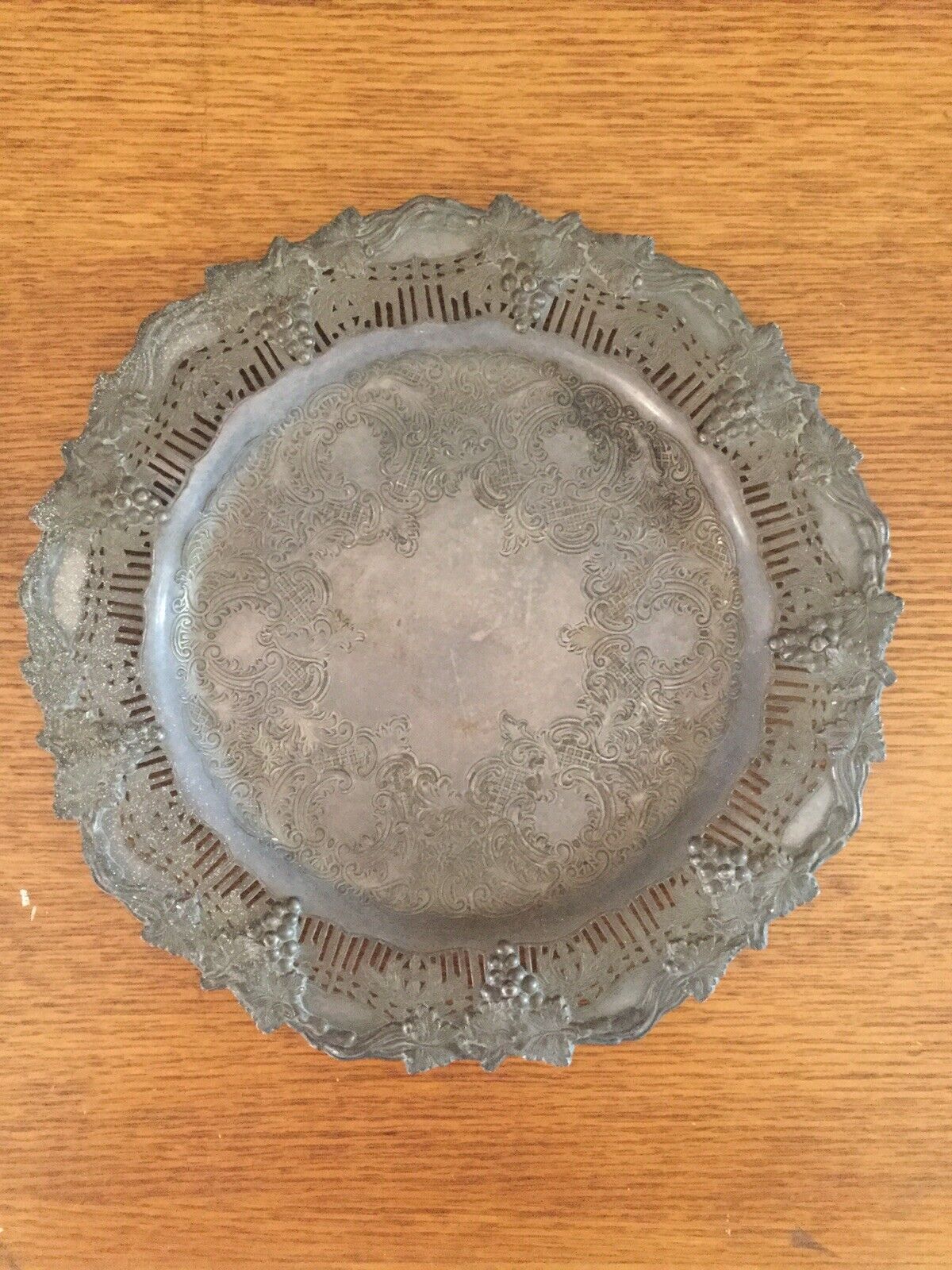 Vintage Haddon Silverplate Serving Plater By Sheffield Reproduction