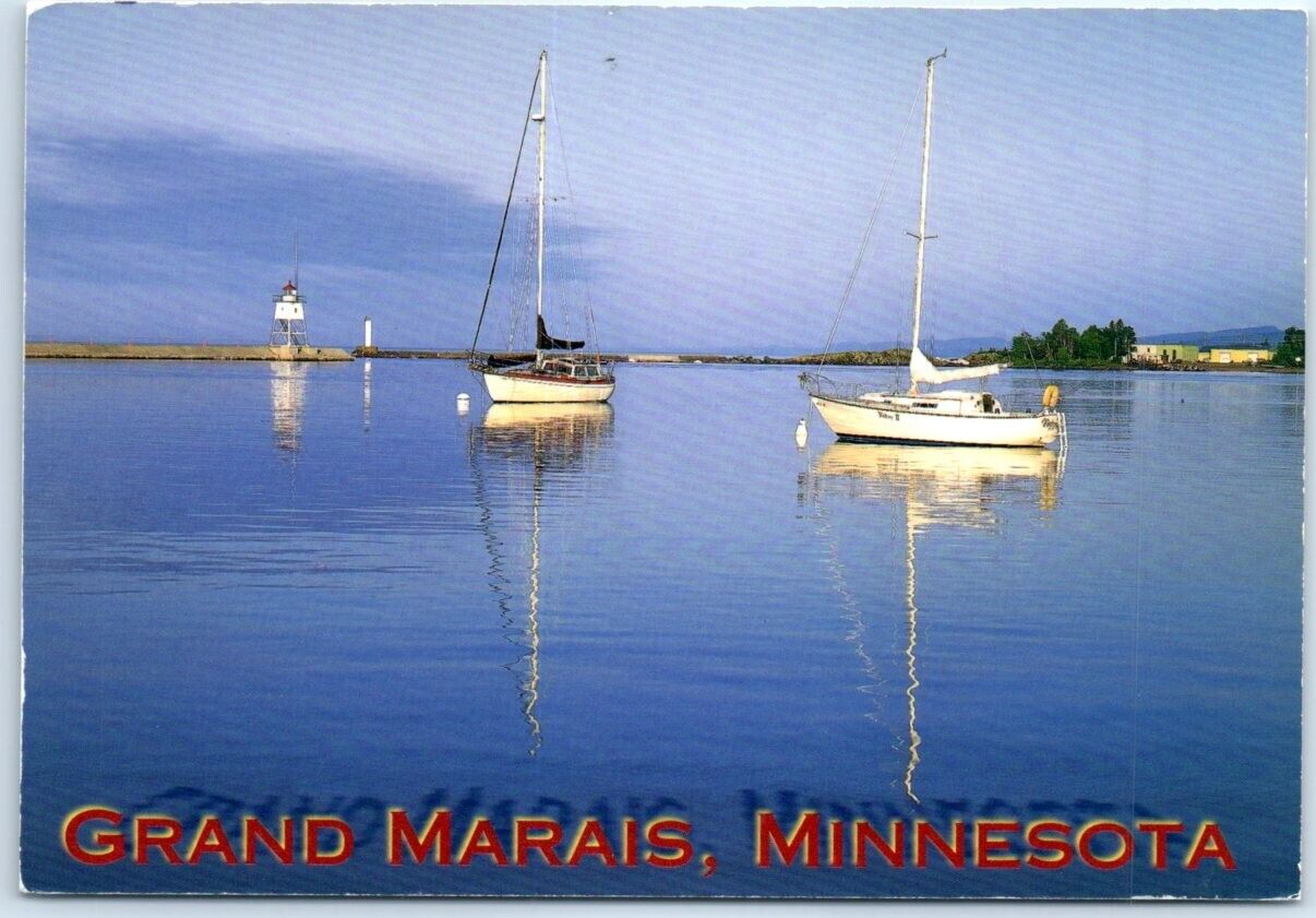Postcard - On Lake Superior - Grand Marais, Minnesota
