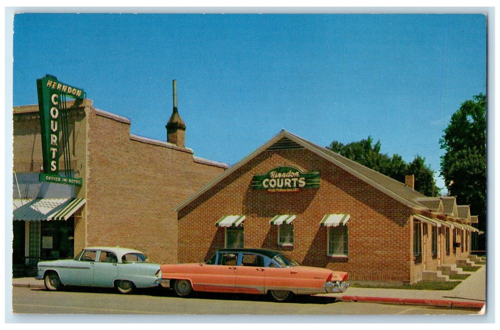 c1960's Hernon Hotel And Courts Situated On Main Street Salmon Idaho ID Postcard