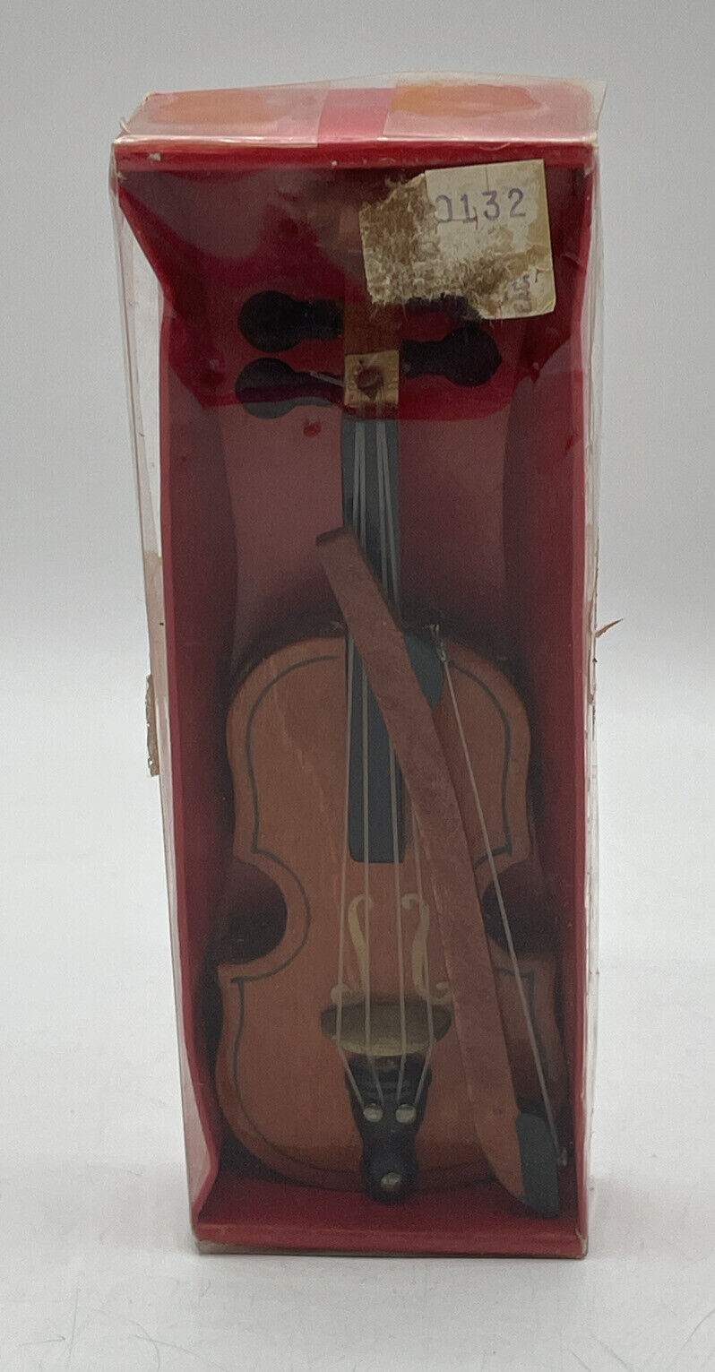 Vintage  Wood Violin 5 Inches Tall