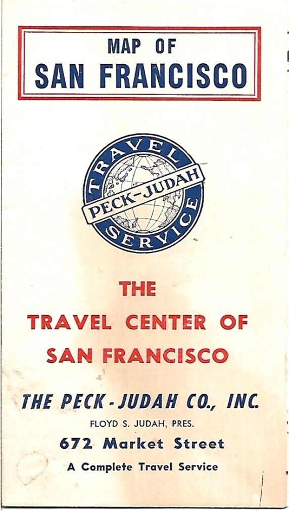 1951 Peck-Judah Bird\'s-Eye-View Map SAN FRANCISCO California Seals Stadium Kezar