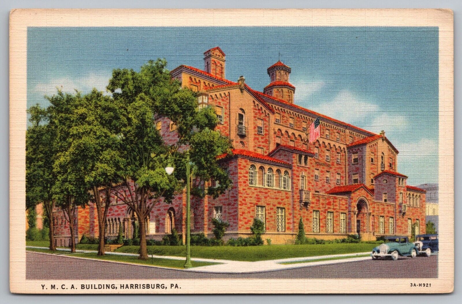 Postcard YMCA Building Harrisburg PA Pennsylvania 