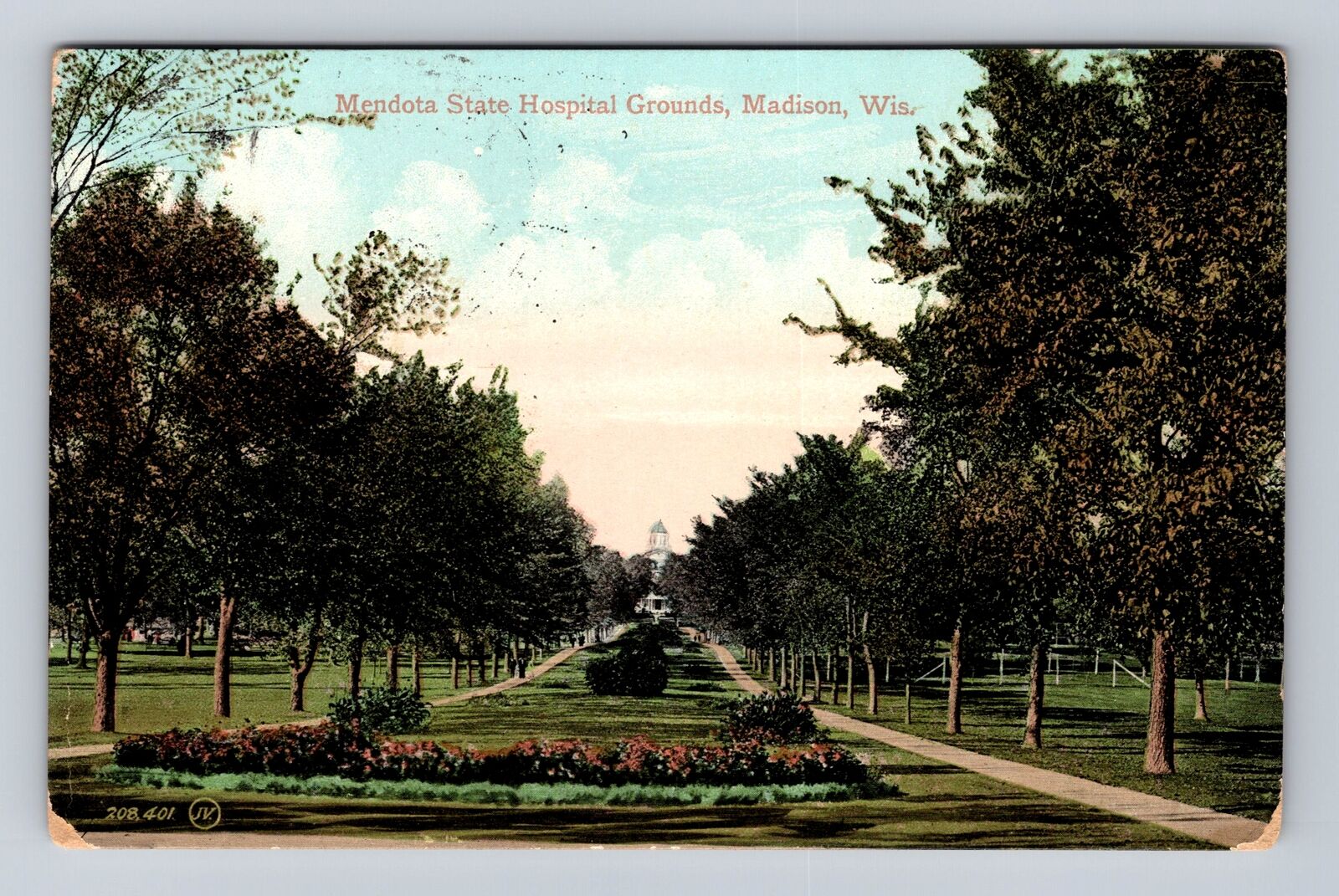 Madison WI-Wisconsin, Mendota State Hospital, Insane Asylum Vintage Postcard