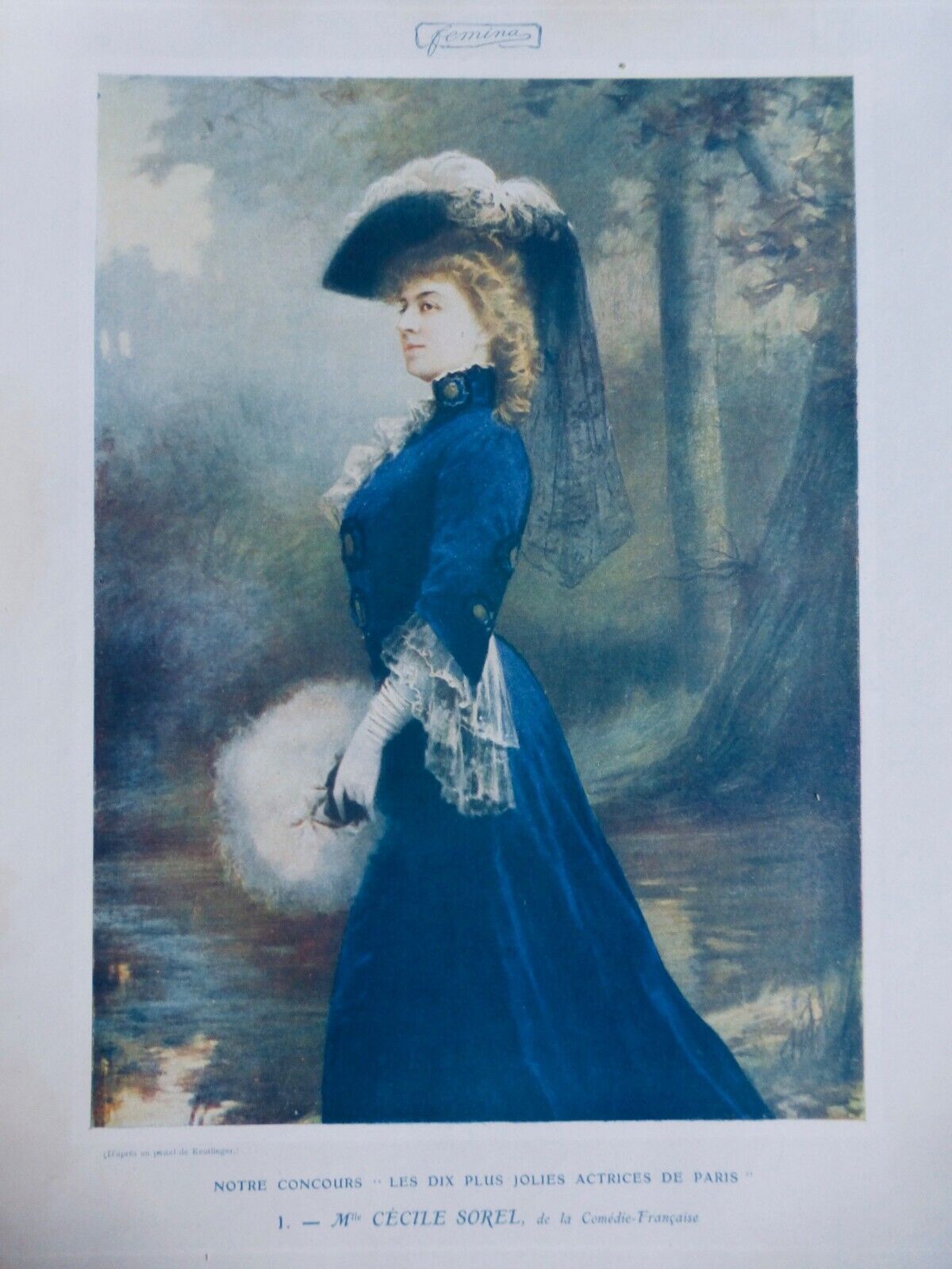 1904 Woman Artist Miss Cecile Sorel 1 Journal Antique