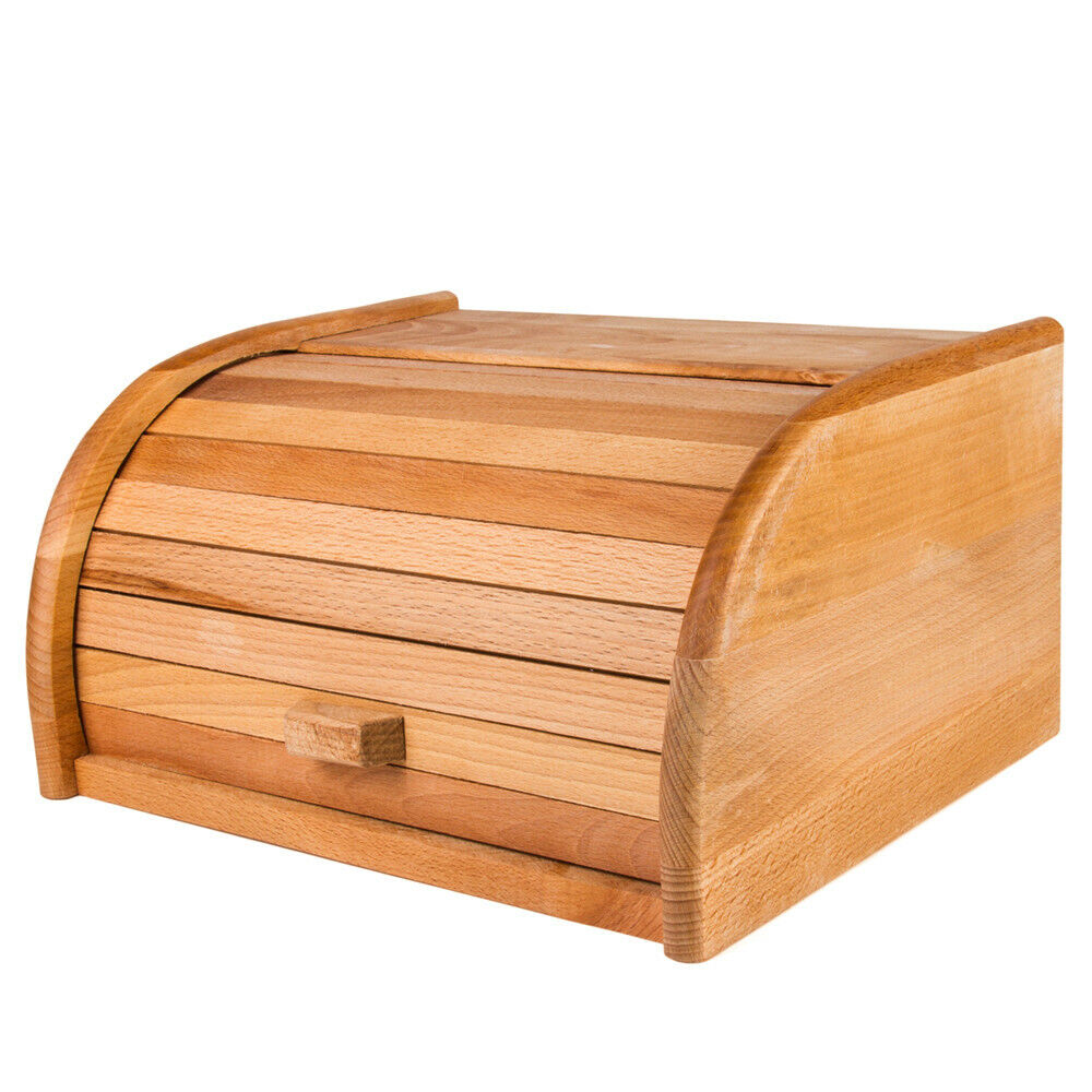 Wooden Curved Bread Box Made in Russia Natural Eco Beech Wood