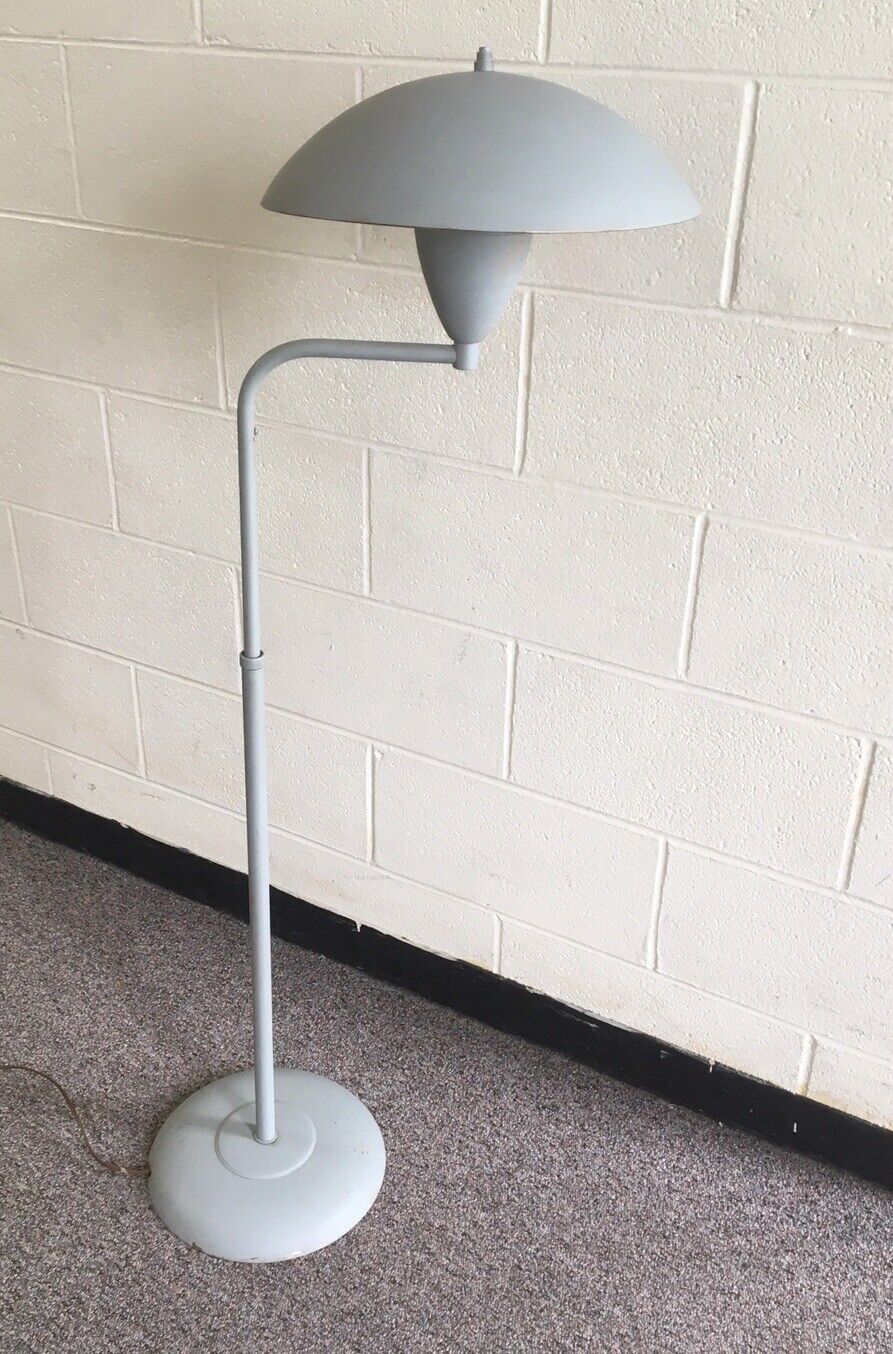 Vintage Mid Century Modern art deco Saucer Height Adjustable Floor Lamp