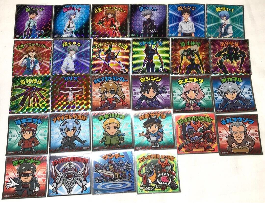 Bulk Lot of Bikkuriman Evangelion Stickers - Imported from Japan