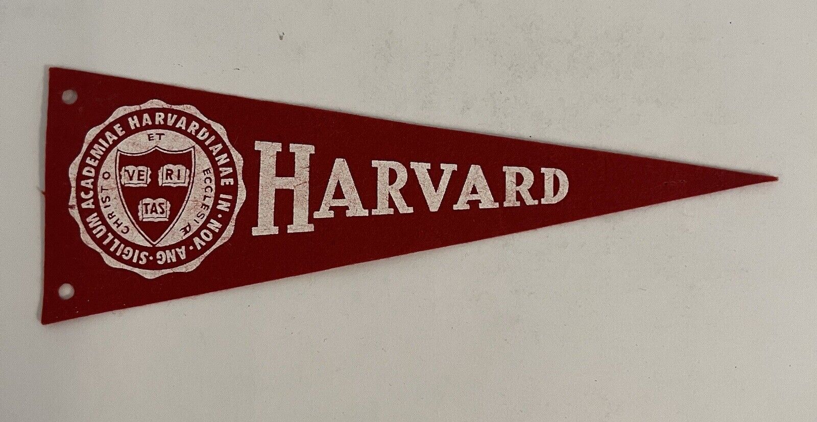 Harvard University Mini Pennant 9” Red White School Seal Felt Historical College
