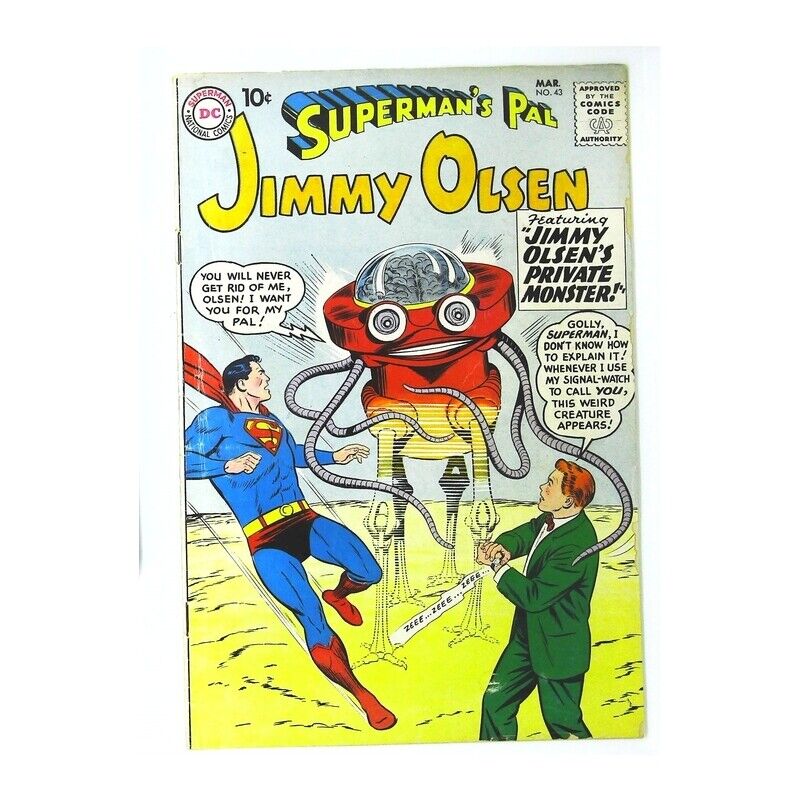 Superman\'s Pal Jimmy Olsen (1954 series) #43 in F minus condition. DC comics [u,