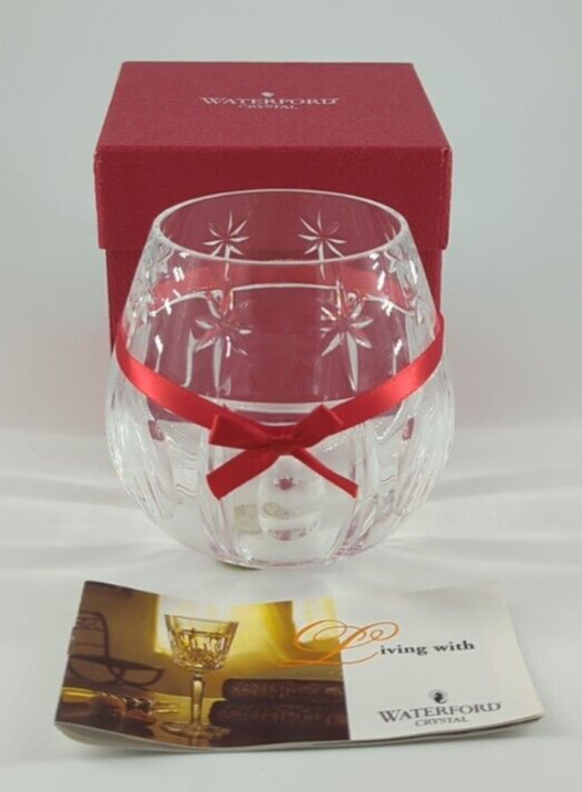 Waterford Crystal Reflections Votive Tea Light Candle Holder Ireland w/Red Box