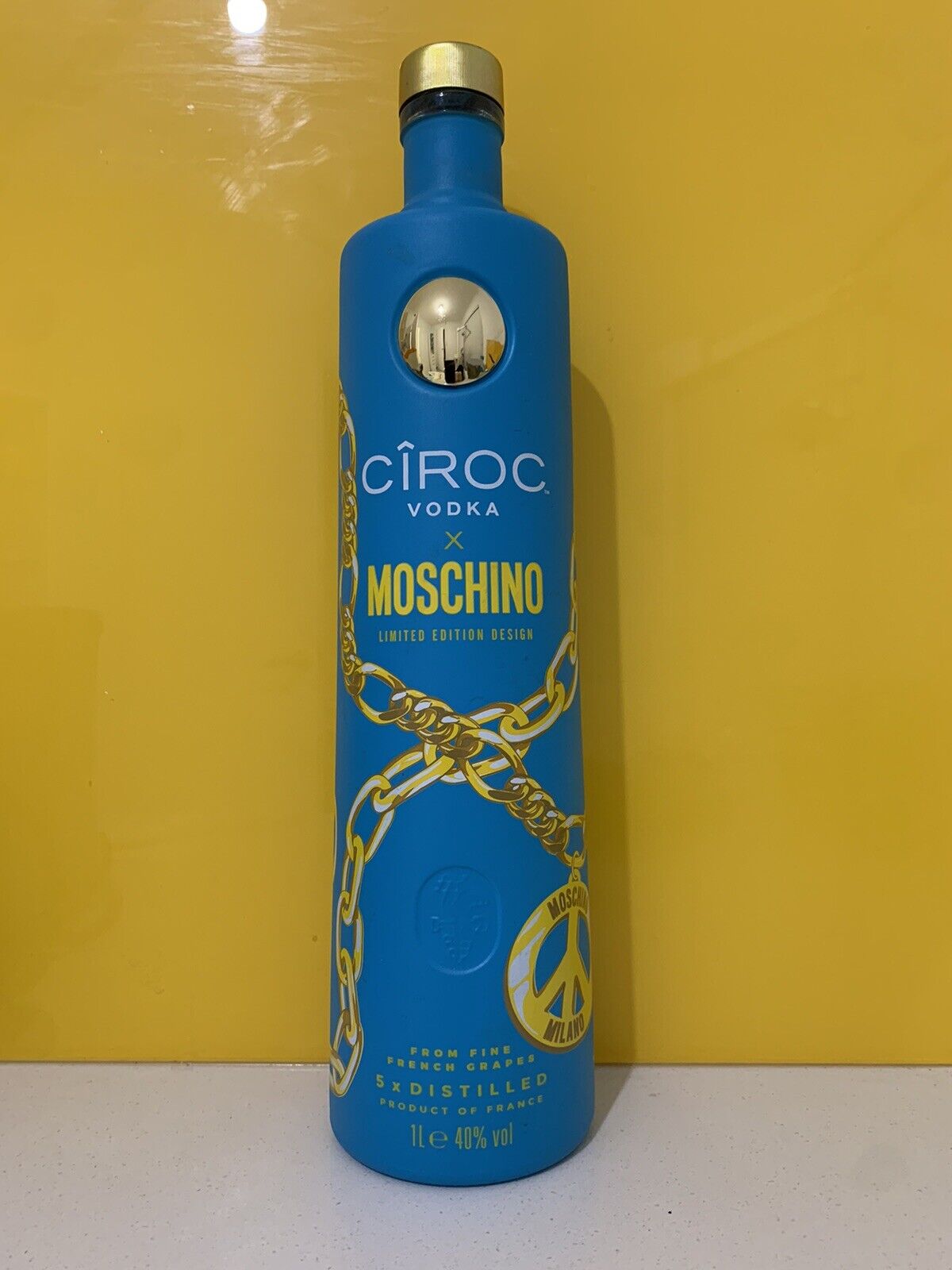 Ciroc Vodka MOSCHINO Limited Edition Design 1 Litre * EMPTY* Bottle No Alcohol