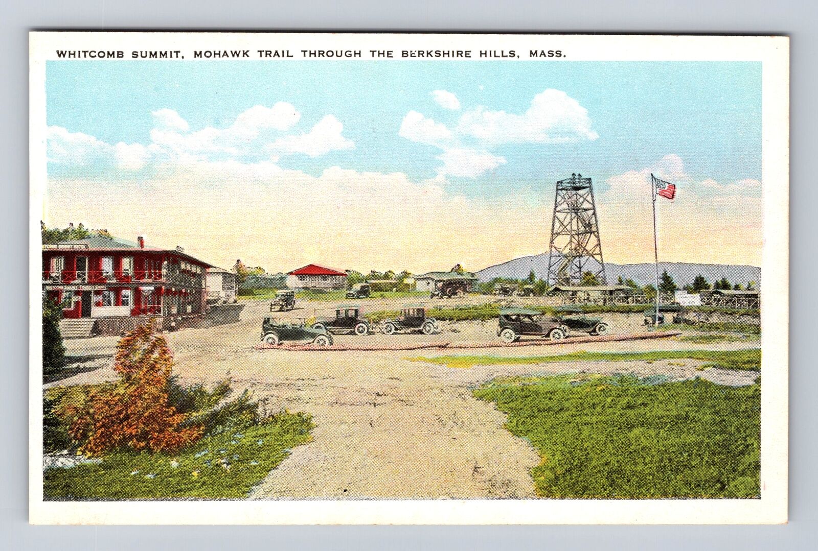 Whitcomb Summit MA-Massachusetts, Mohawk Trail, Berkshire Hills Vintage Postcard