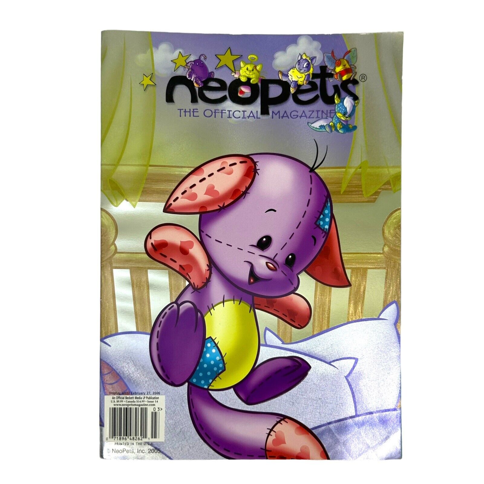 Neopets The Official Magazine Issue 14 Plushie Kacheek with Poster