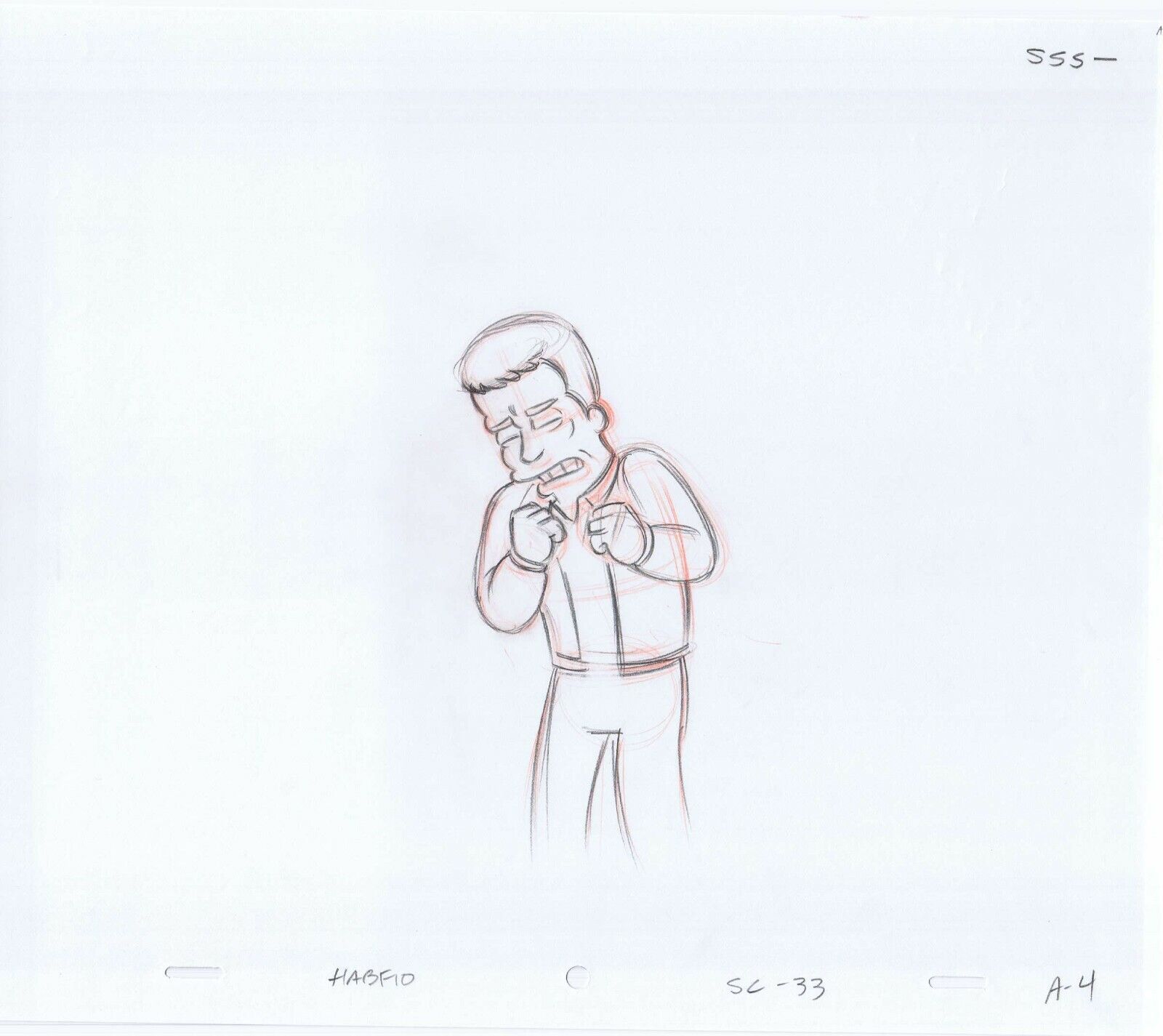 Simpsons Richard Dean Anderson Original Art w/COA Animation Production Pencil A4