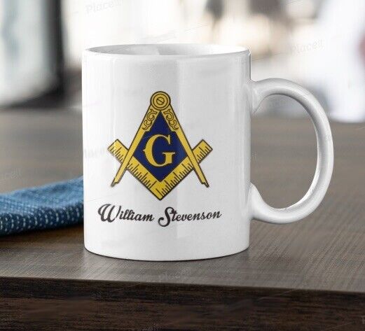 Masonic Freemason Mason Fraternal 11oz Coffee Mug Tea Cup PERSONALIZED