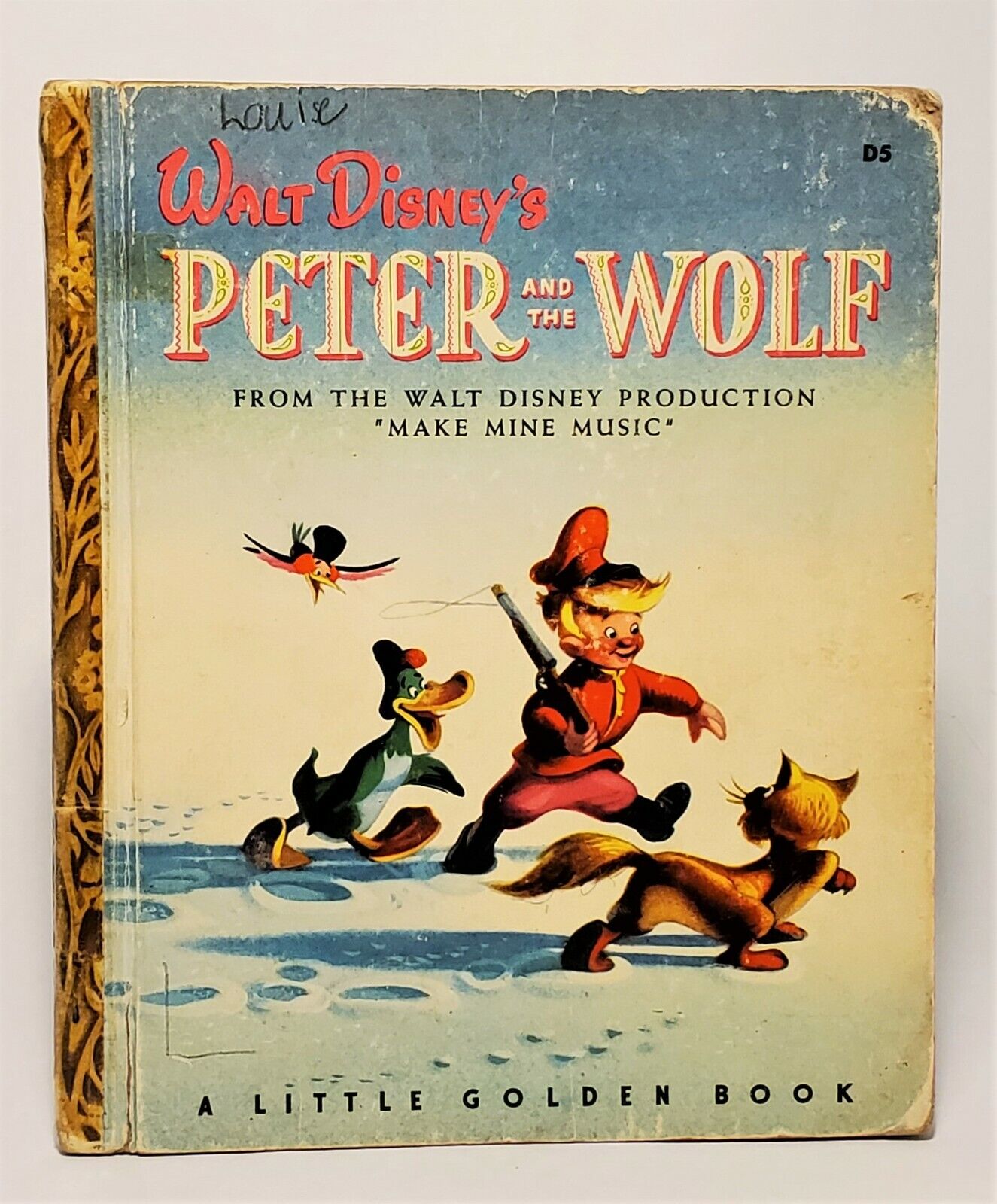 PETER AND THE WOLF A Little Golden Book 1947 Walt Disney early E Print RARE