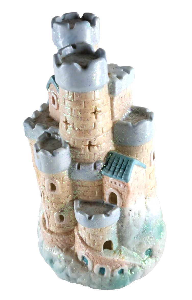 VTG Susan McAllister Village Ceramic Castle Winterlore Fantasy Pastels 1987