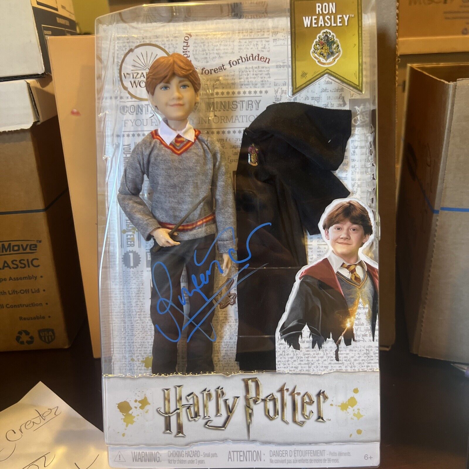 Harry Potter Wizarding World Ron Weasley Figure AUTOGRAPHED BY RUPERT GRINT
