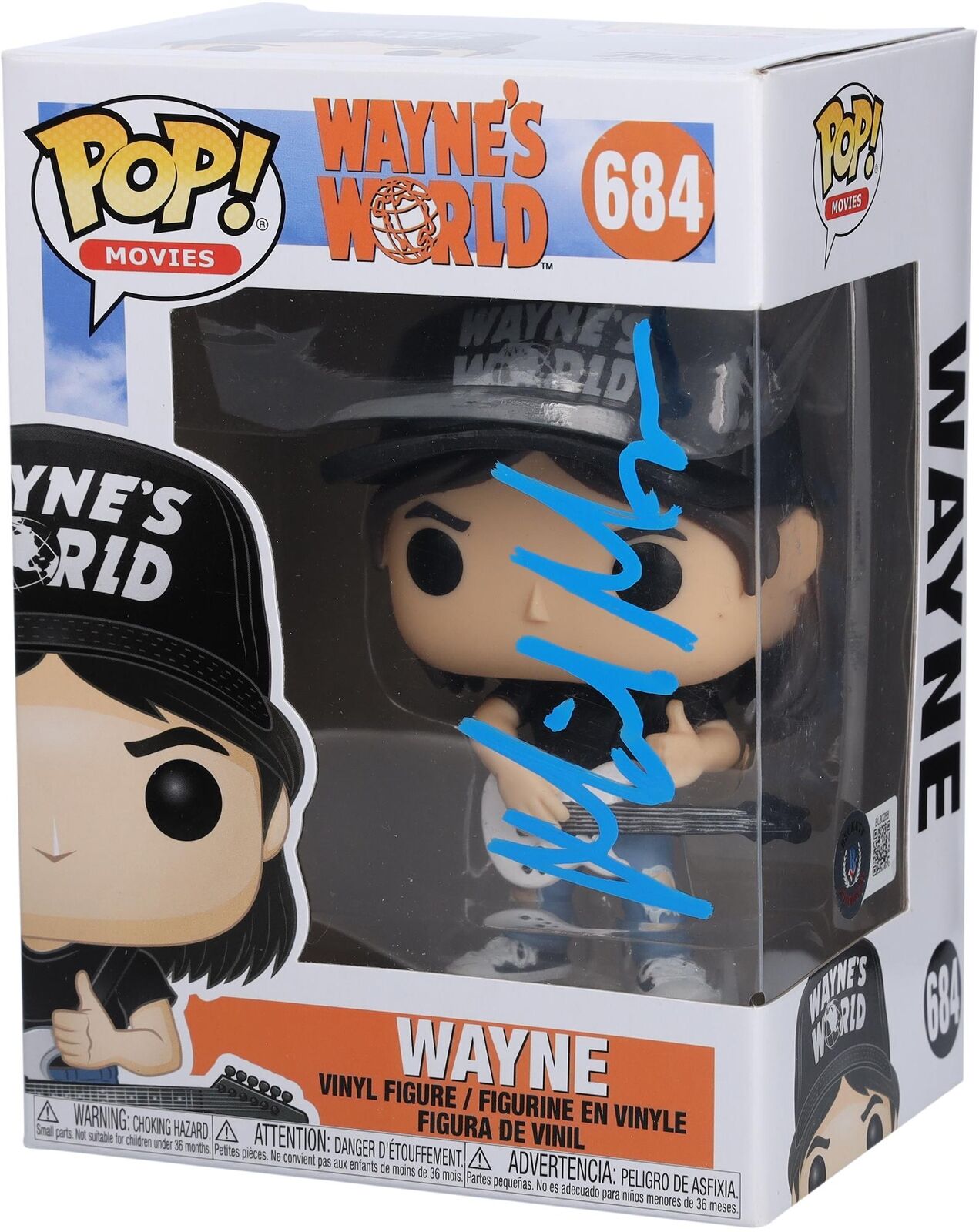 Mike Myers Wayne's World Autographed #684 Funko Pop Signed in Blue Paint BAS