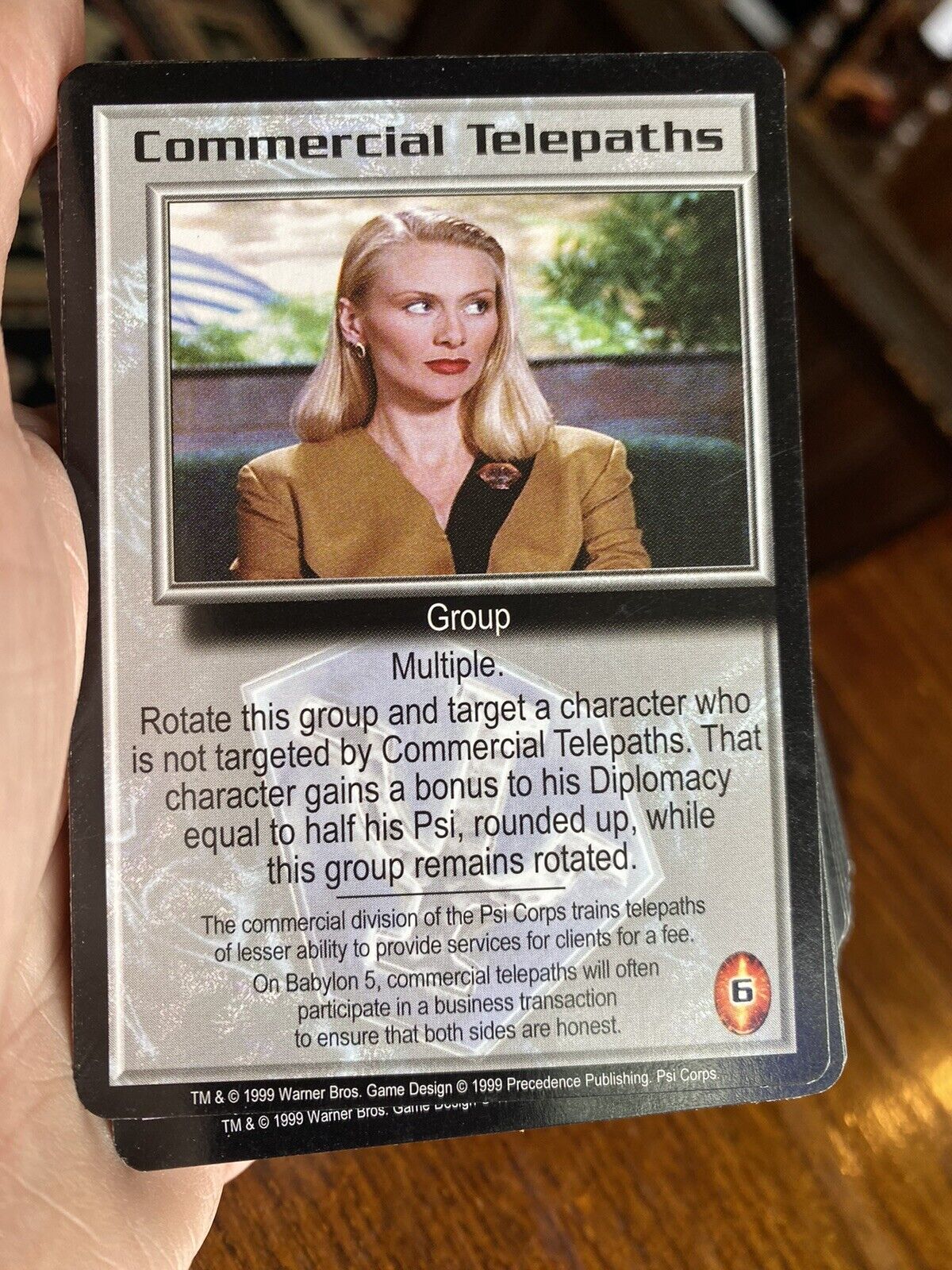COMMERCIAL TELEPATHS 1999 PSI CORPS BABYLON 5 CCG COLLECTORS CARD NEAR MINT