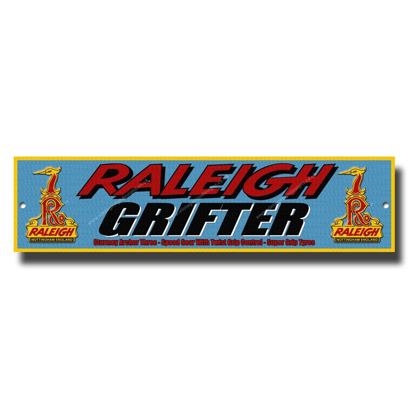 RALEIGH GRIFTER METAL DISPLAY SIGN 12\