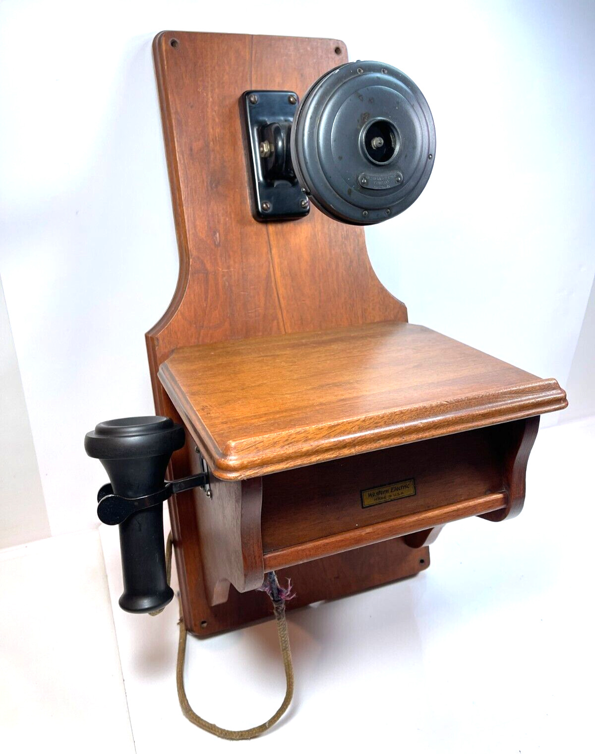 Antique Western Electric Wood Wall Phone Telephone