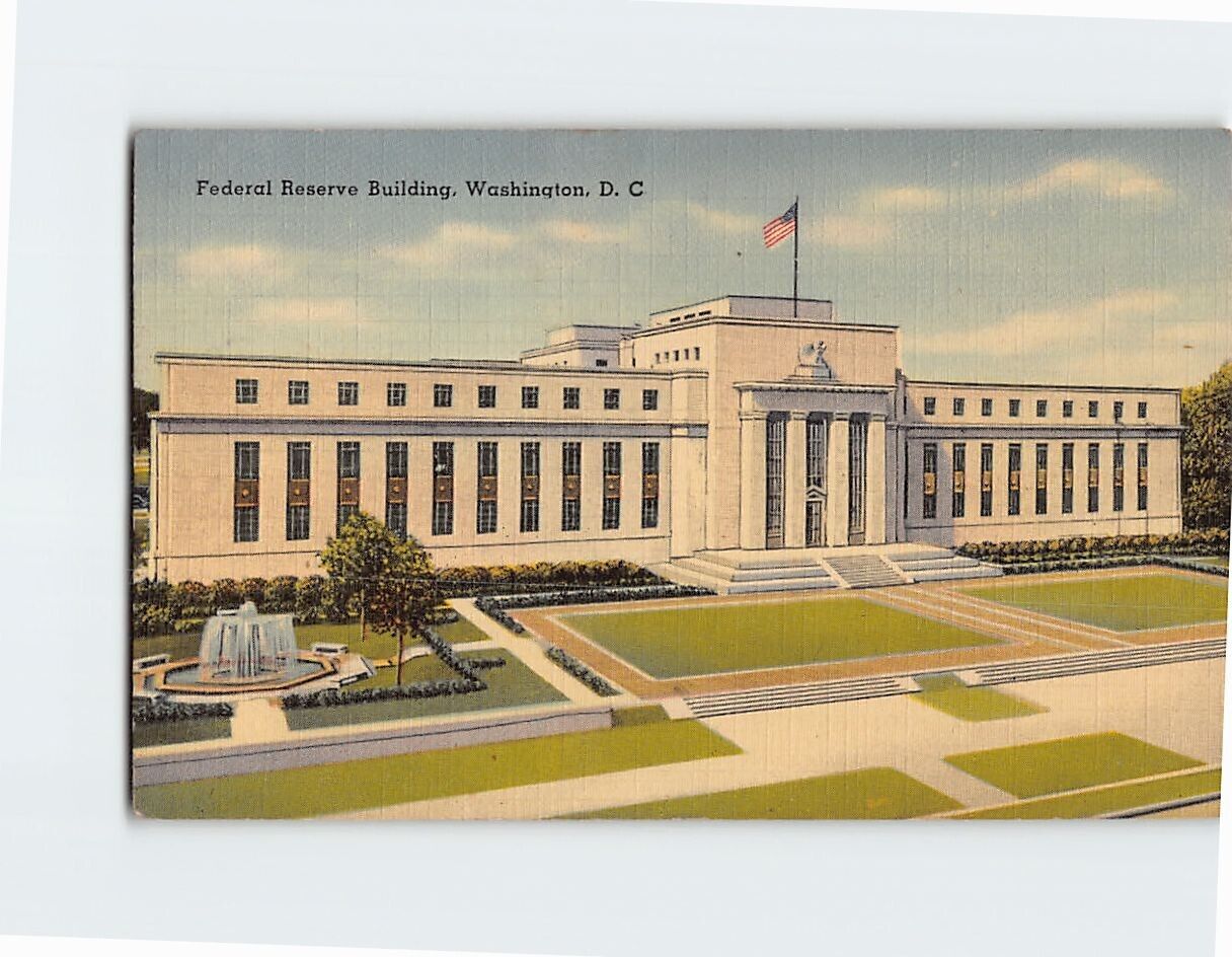 Postcard Federal Reserve Building Washington DC USA