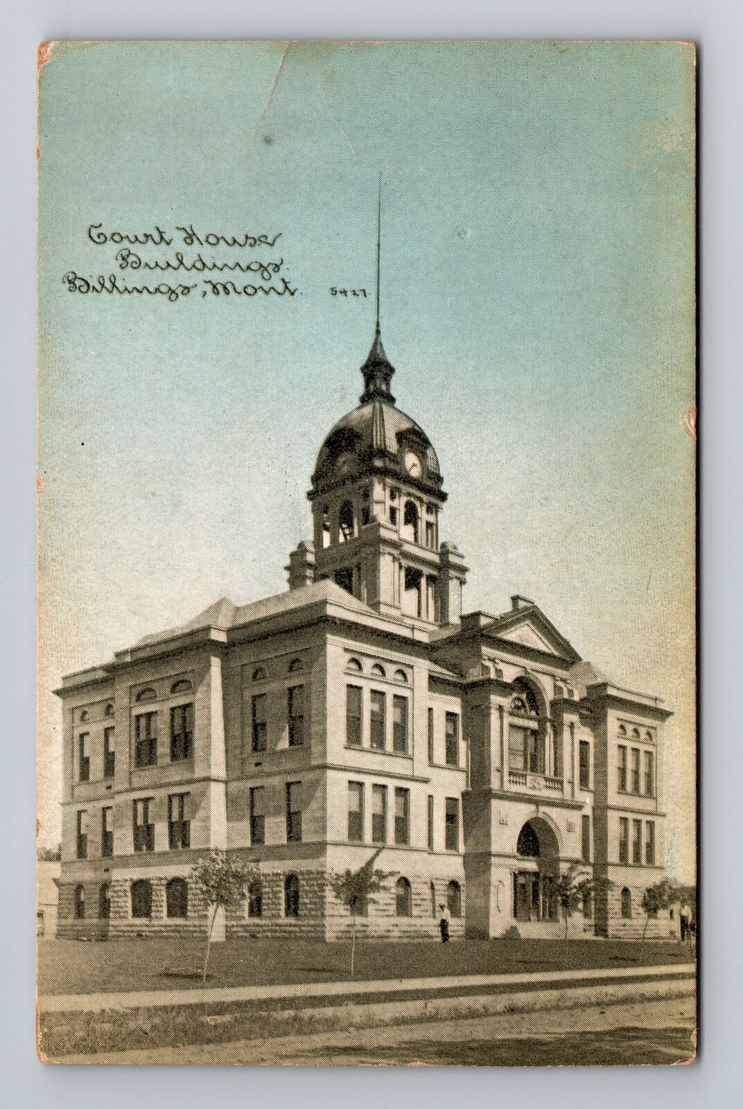 Billings MT-Montana, Court House Building, c1912 Antique Vintage Postcard