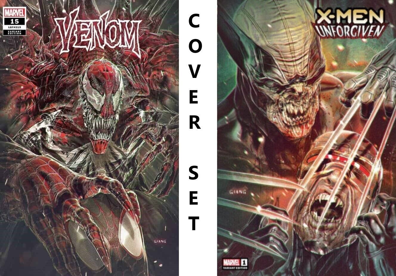 Venom #15 & X-Men Unforgiven #1 John Giang Variant Cover Set Marvel Comics