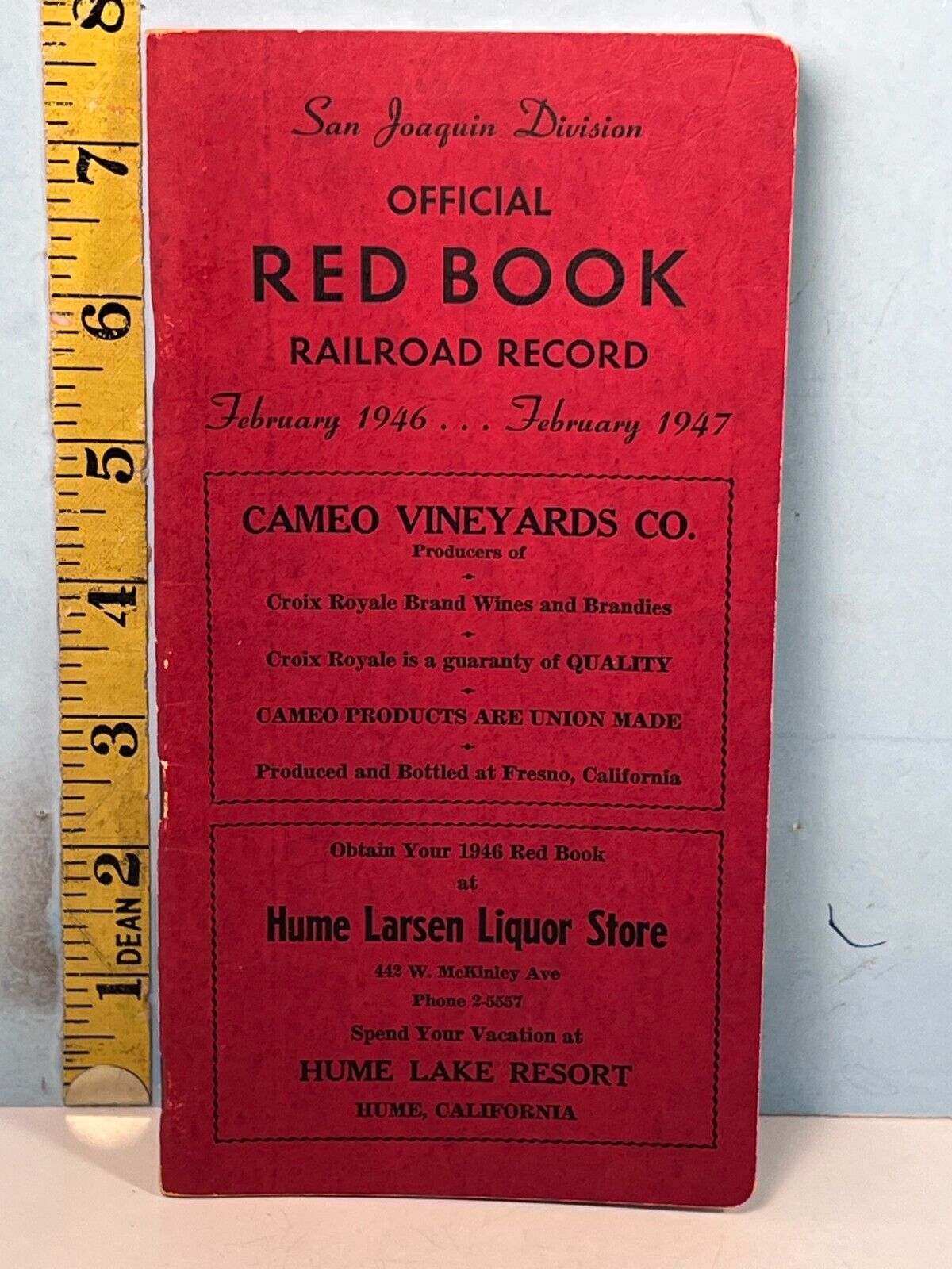 1946 Official Red Book Railroad Record Firemen & Enginemen San Joaquin Division