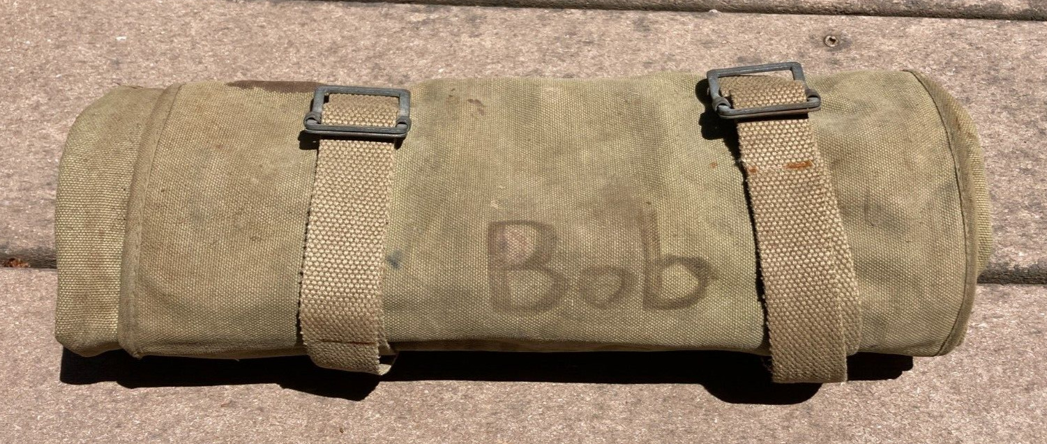 WW2 US Army Military Field Gear Equipment Roll Surgical Kit Bag