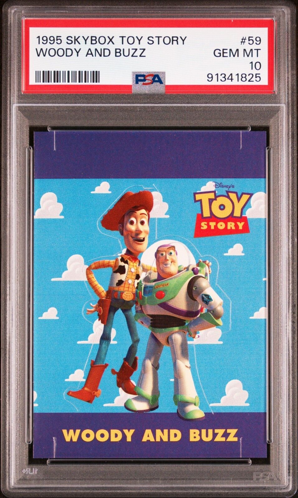Woody and Buzz #59 1995 Skybox Disney Toy Story RC POP -UP PSA 10 GEM MT POP 1 