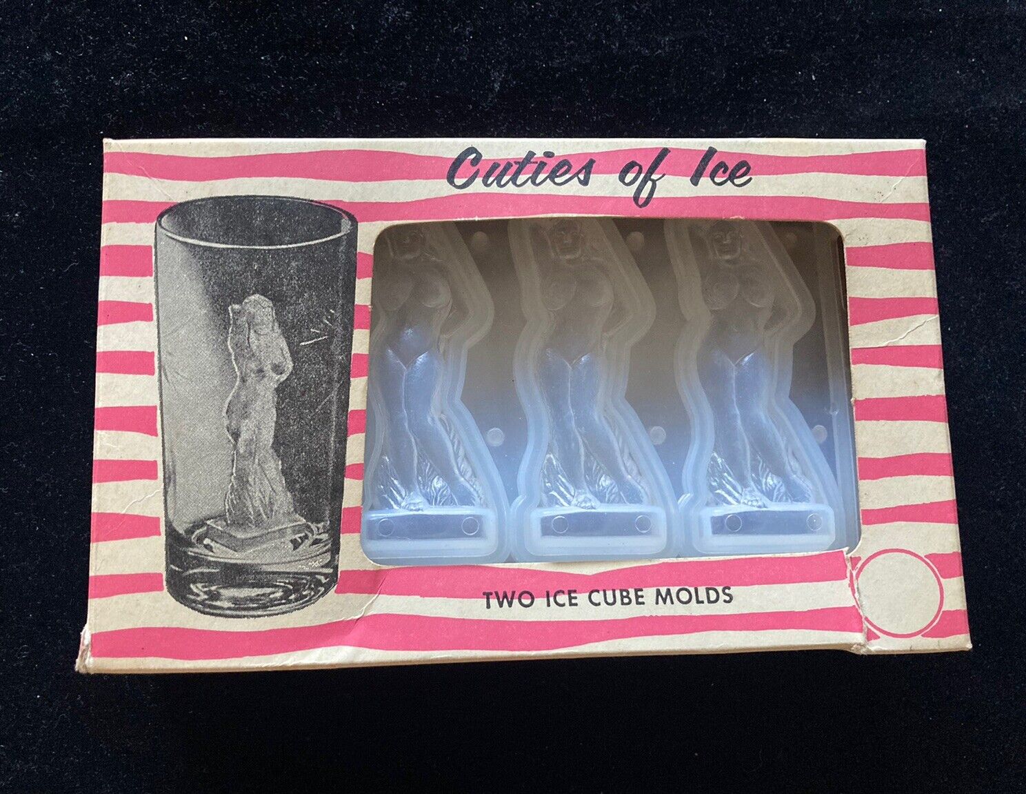 Vintage Cuties of Ice nude naked lady Barware Pinup Girl Erotica MCM Midcentury