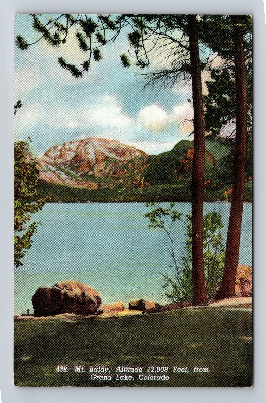 Grand Lake CO-Colorado, Mount Baldy, Antique, Vintage Souvenir Postcard