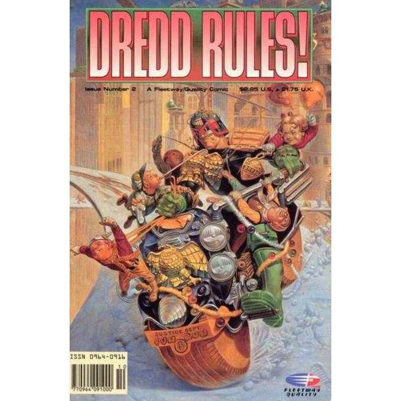 Dredd Rules #2 in Near Mint + condition. Fleetway comics [n 
