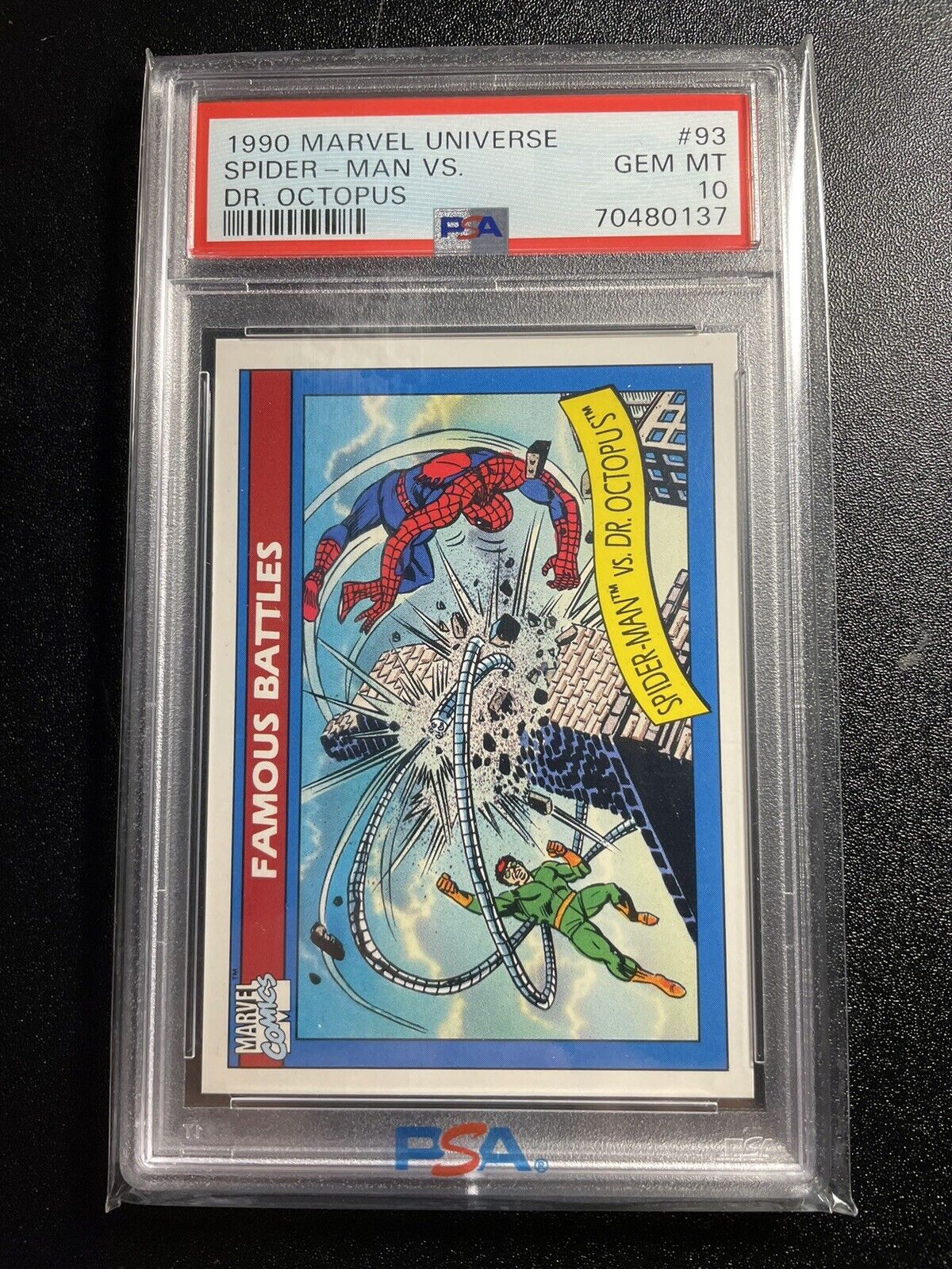 1990 Marvel Universe Spider-Man vs. Dr. Octopus #93 PSA 10 GEM MINT