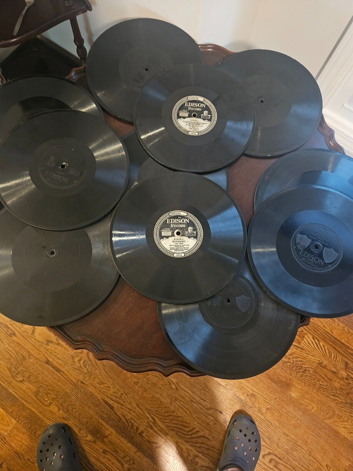 Vintage Collection of 11 Edison Diamond Disk Records - Rare Find