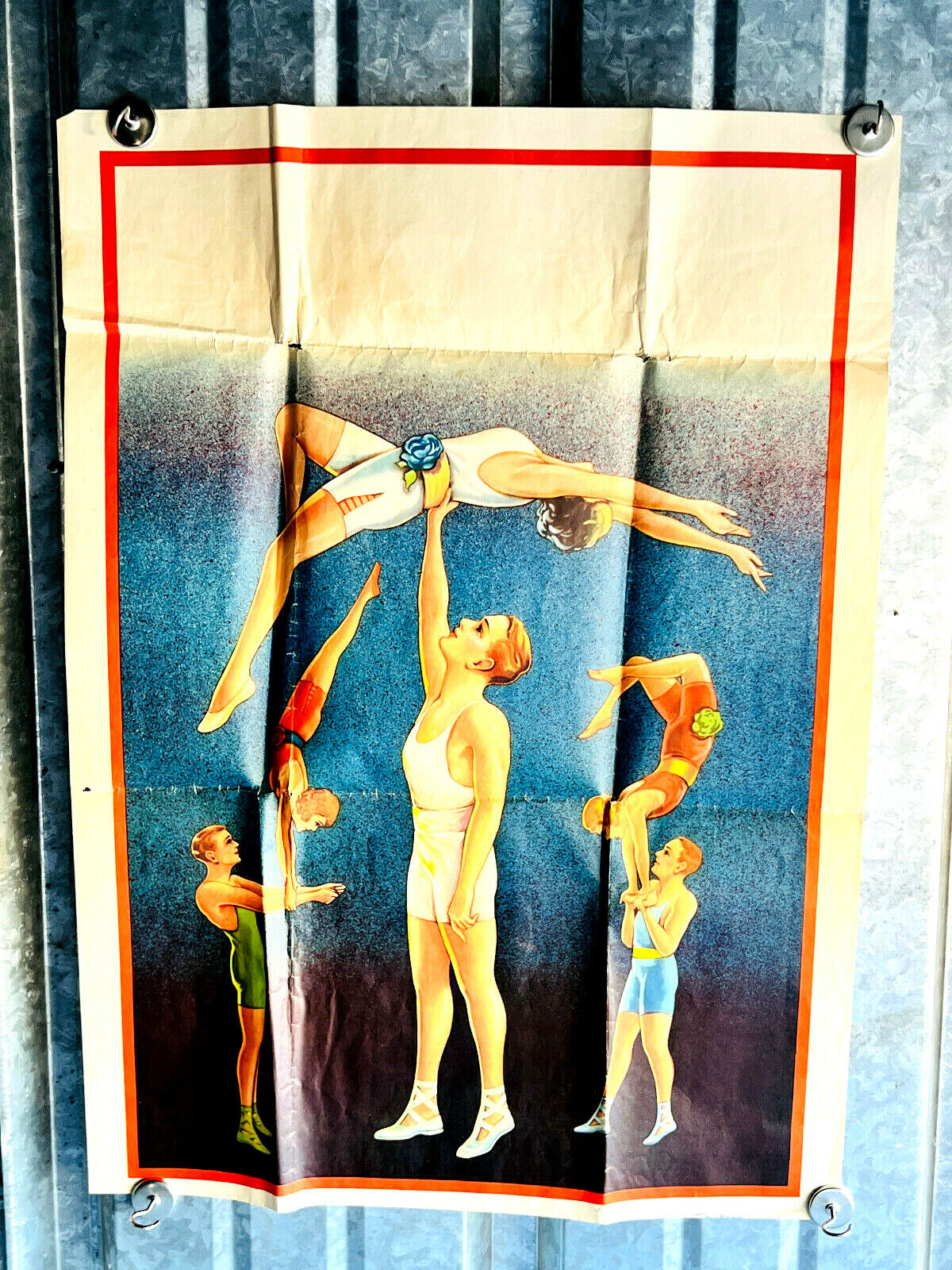 1920\'s Acrobat Poster RARE circus carnival bette leonard