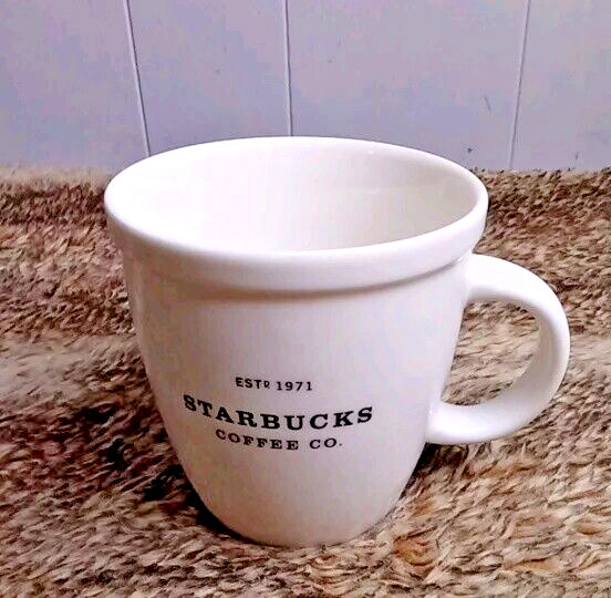 Starbucks Barista 2001 Ceramic Coffee Mug Abbey White with Handle
