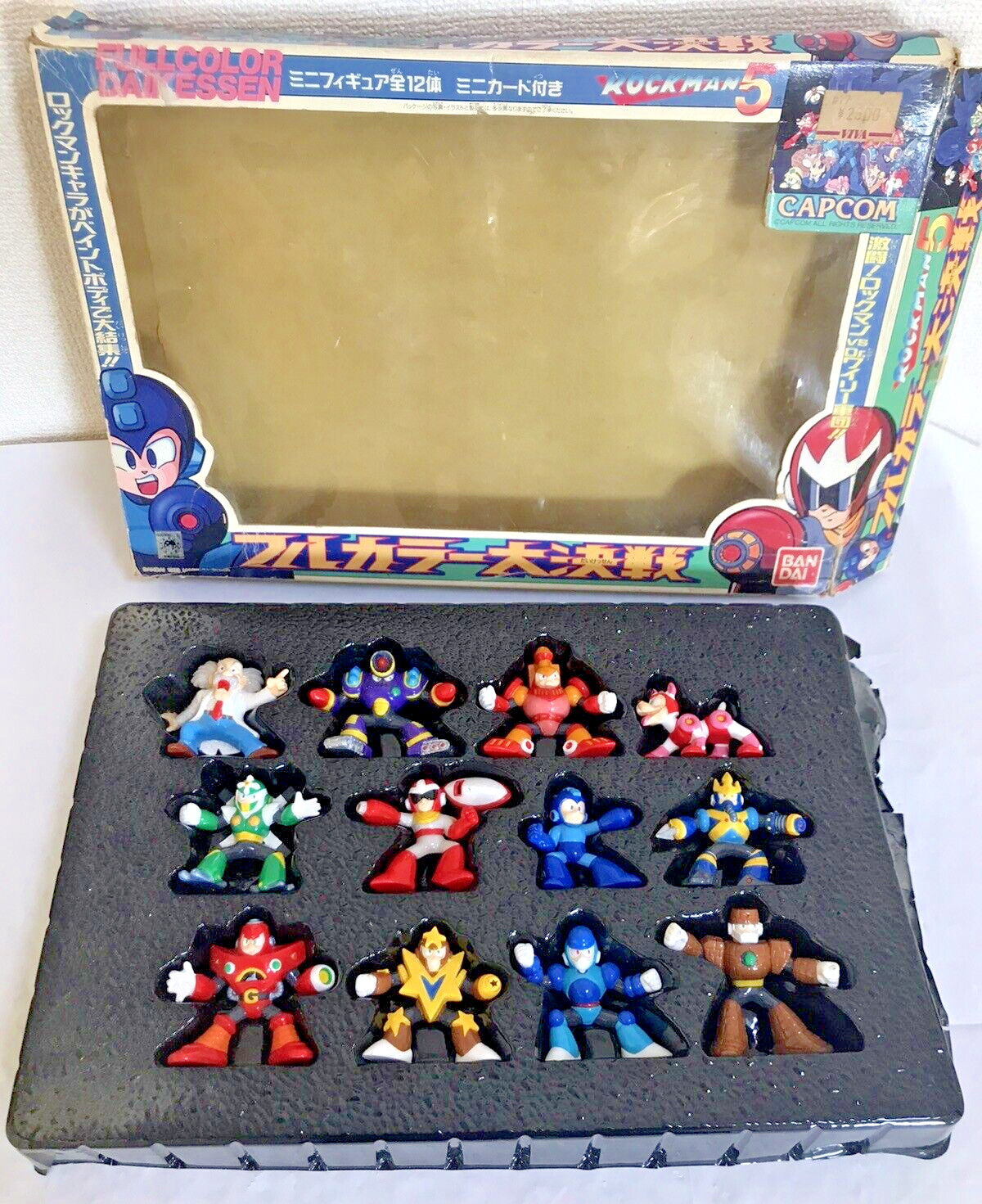 Megaman 5 Rockman Full Color Daikessen Mini Figure Set 12 Rare with Box CAPCOM