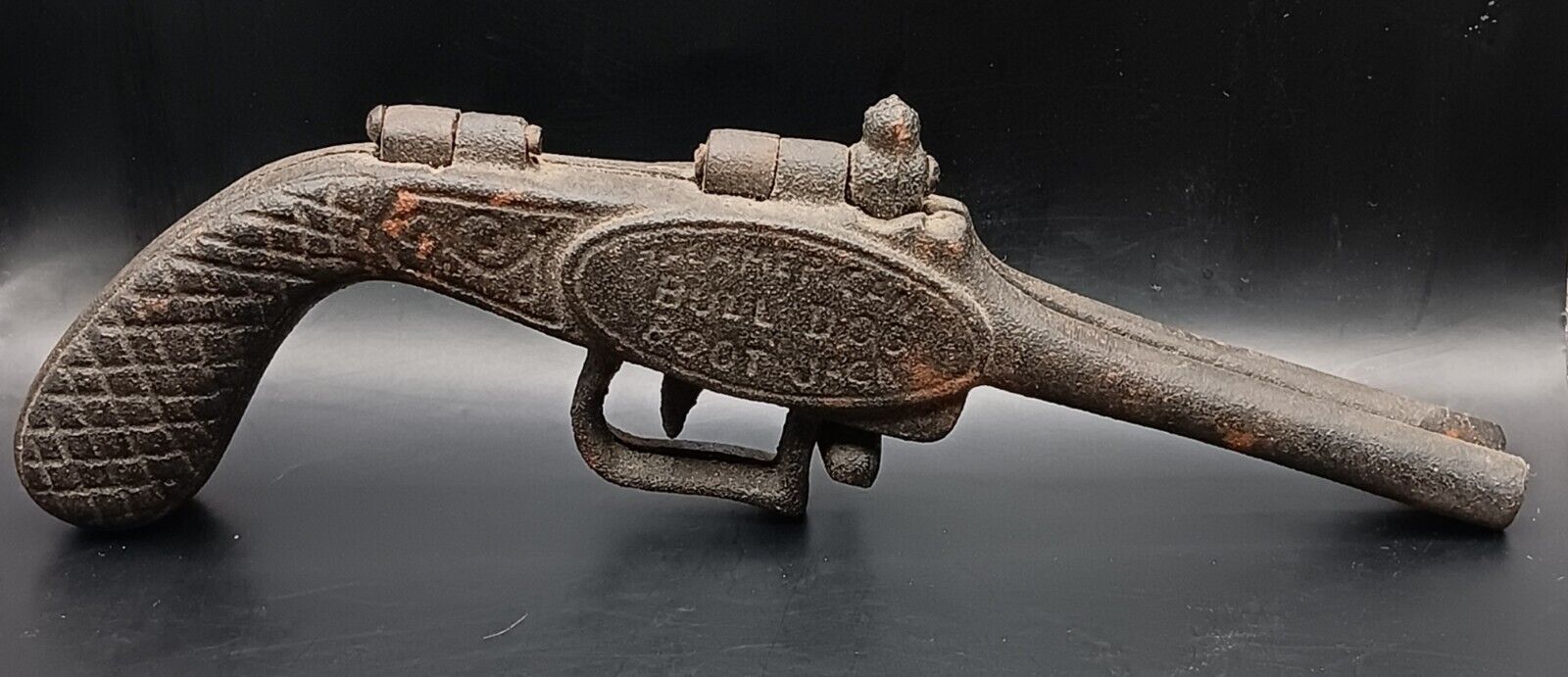 Rare Late 19th Century American Bulldog Boot Jack Antique Cast Iron Pistol