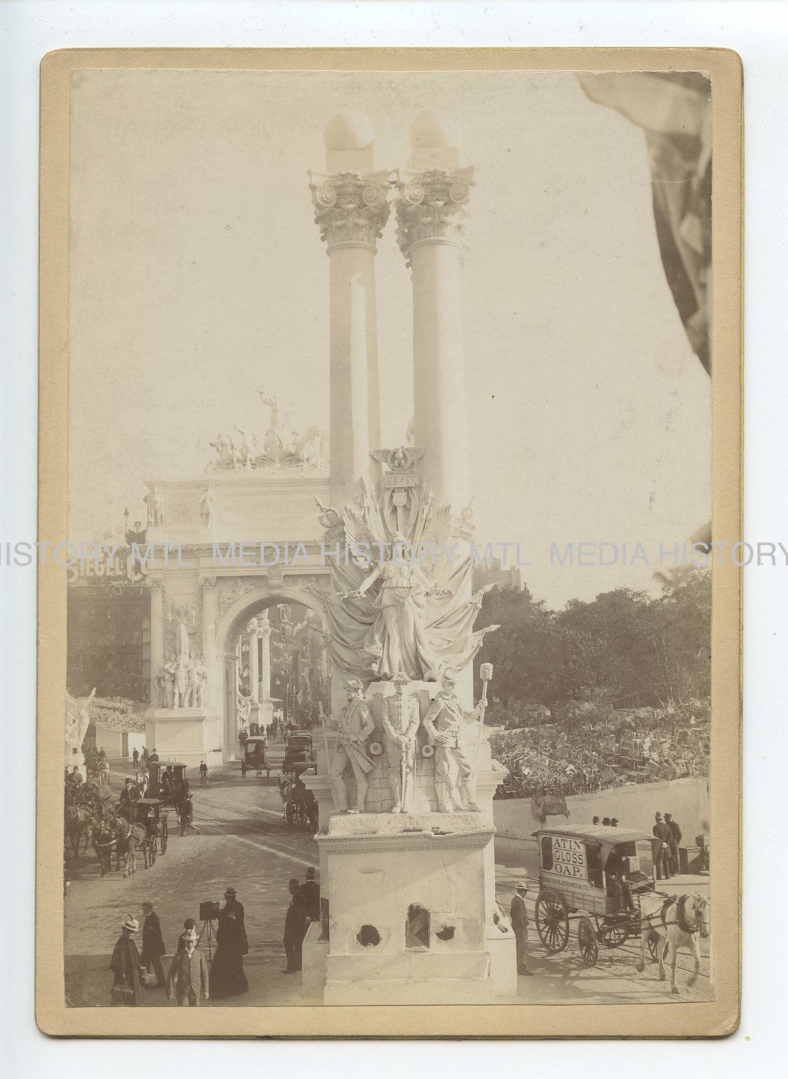 Vintage Photograph, New York City, Dewey Arch, Madison, South American War, 1898