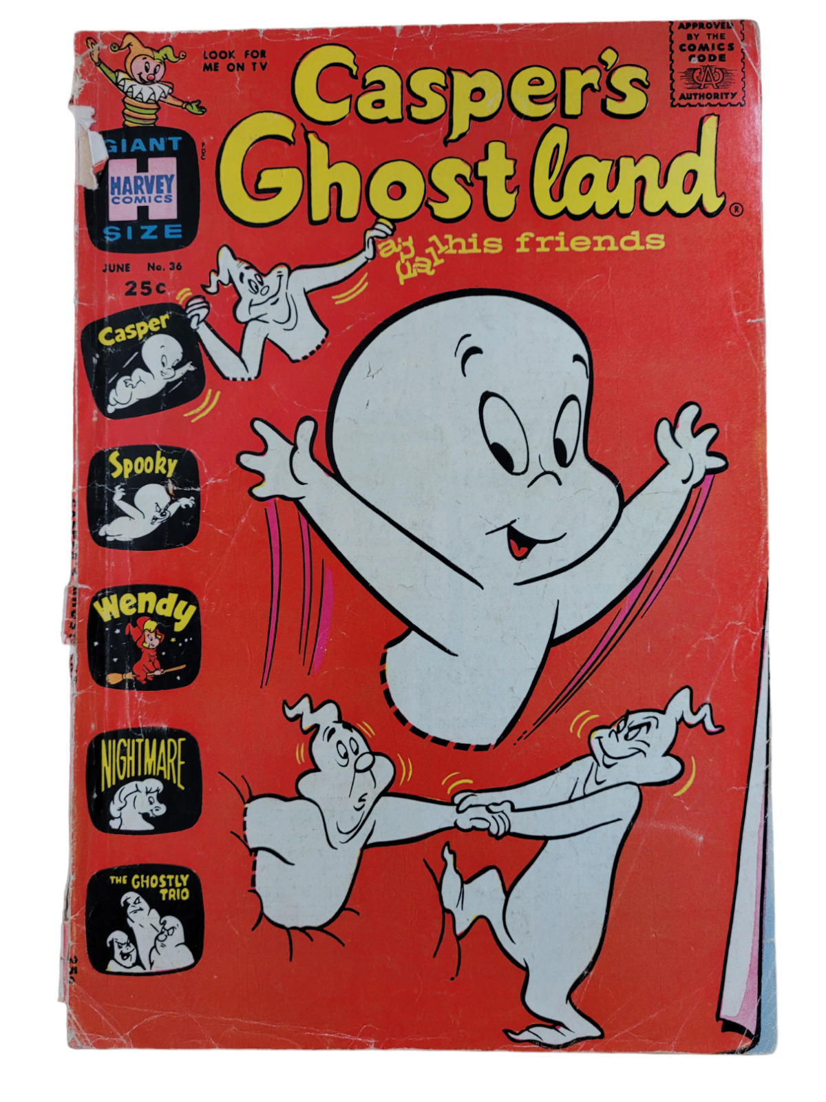 Casper\'s Ghostland #36 ~ HARVEY 1967 ~ Ghostly Trio - Nightmare FR FR/GD RAW