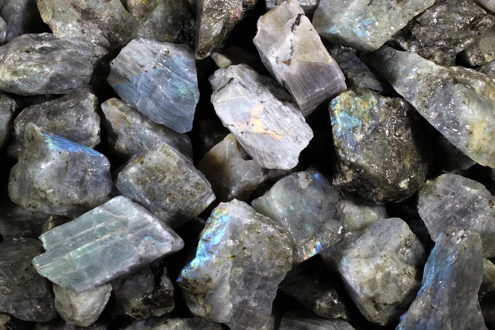 Labradorite - Rough Rocks for Tumbling - Bulk Wholesale 1LB options