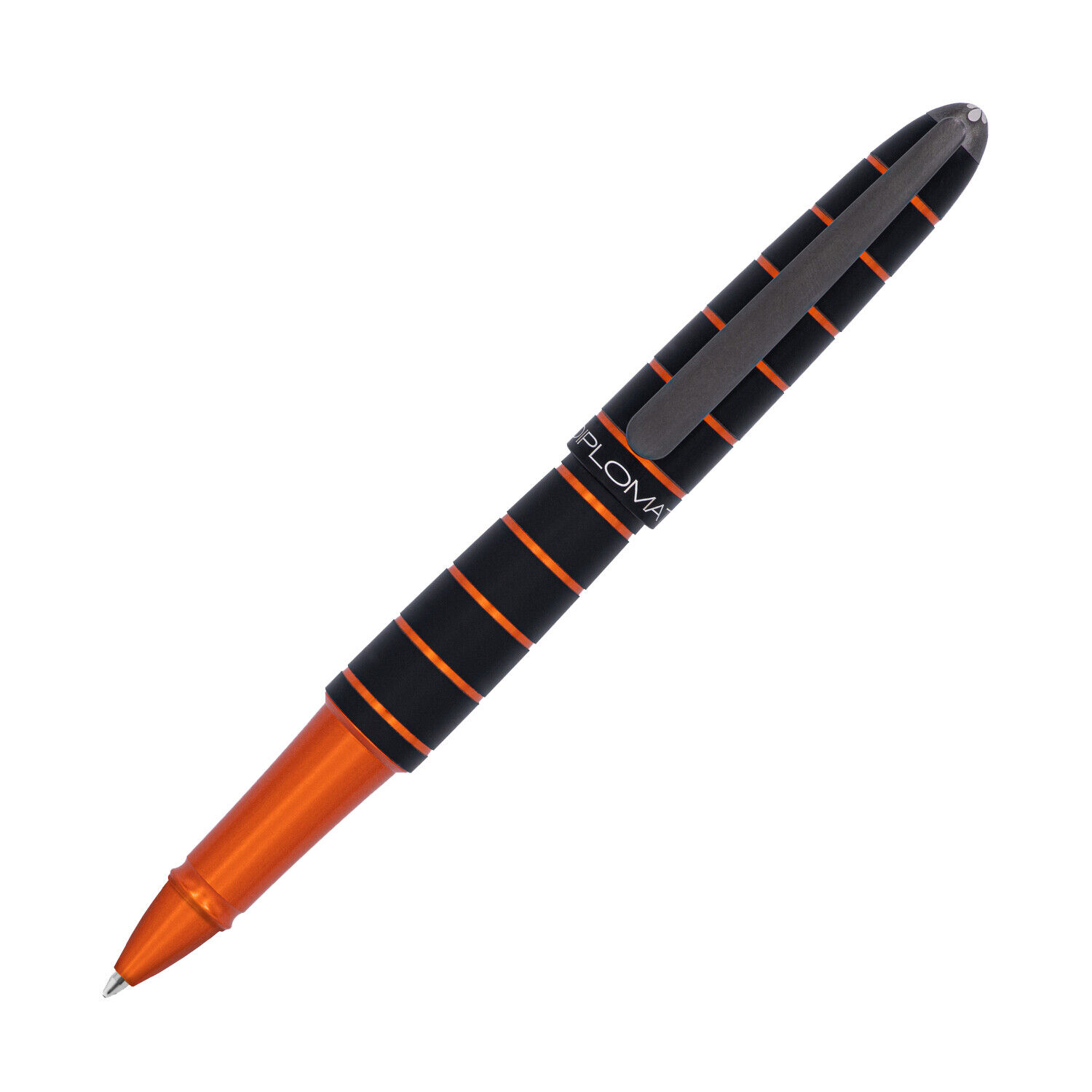 Diplomat Elox Rollerball Pen in Ring Black/Orange - NEW in Original Box