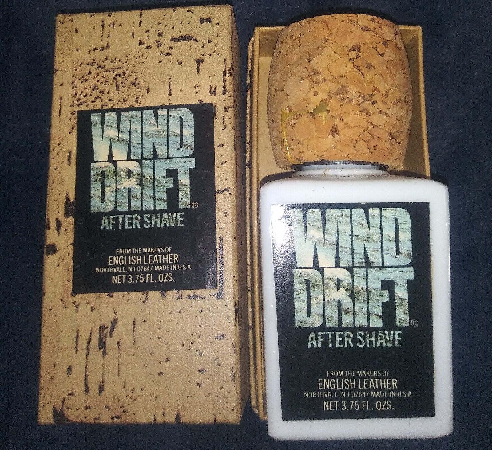Vintage 1970s Wind Drift English Leather After Shave 3.75 Fl. Oz w/Box