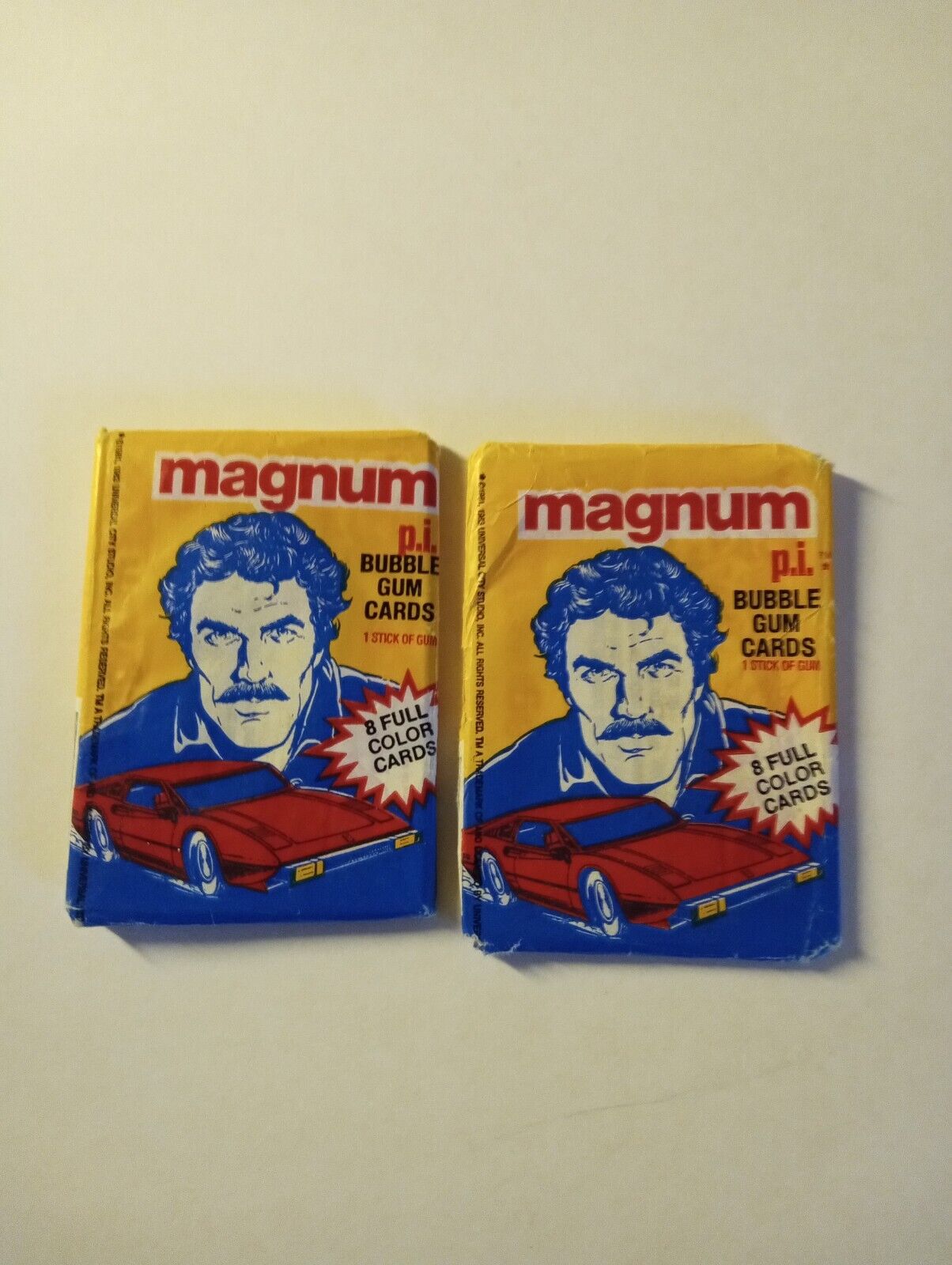 Vintage Magnum P.I. Tom Selleck collectible card sets Donross Co