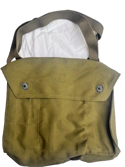 Shoulder Bag Strong Cotton Canvas Genuine Issue Finnish Khaki 32 x 24 x13 cm VTG