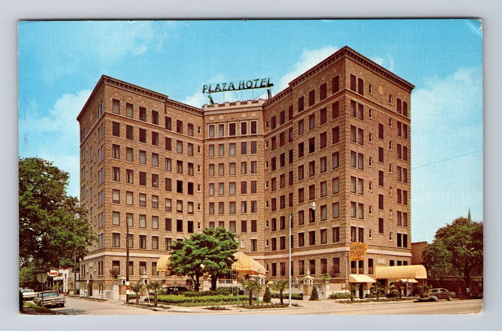 Houston TX-Texas, the Hotel Plaza, Advertising, Antique Vintage Postcard