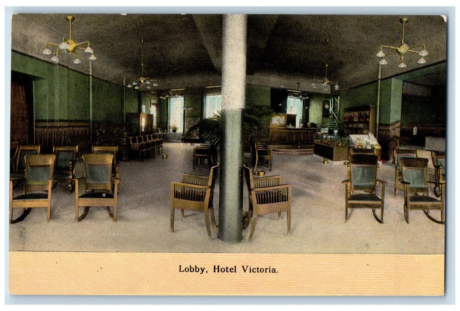 Kansas City Missouri MO Postcard Hotel Victoria Lobby Interior c1910\'s Vintage